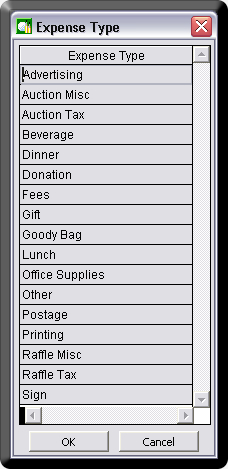Charity Golf Tournament Software Expense Types