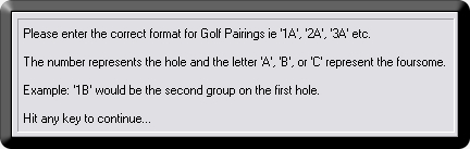 Charity Golf Tournament Golf Pairing Format