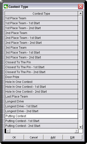 Charity Golf Tournament Contest Types
